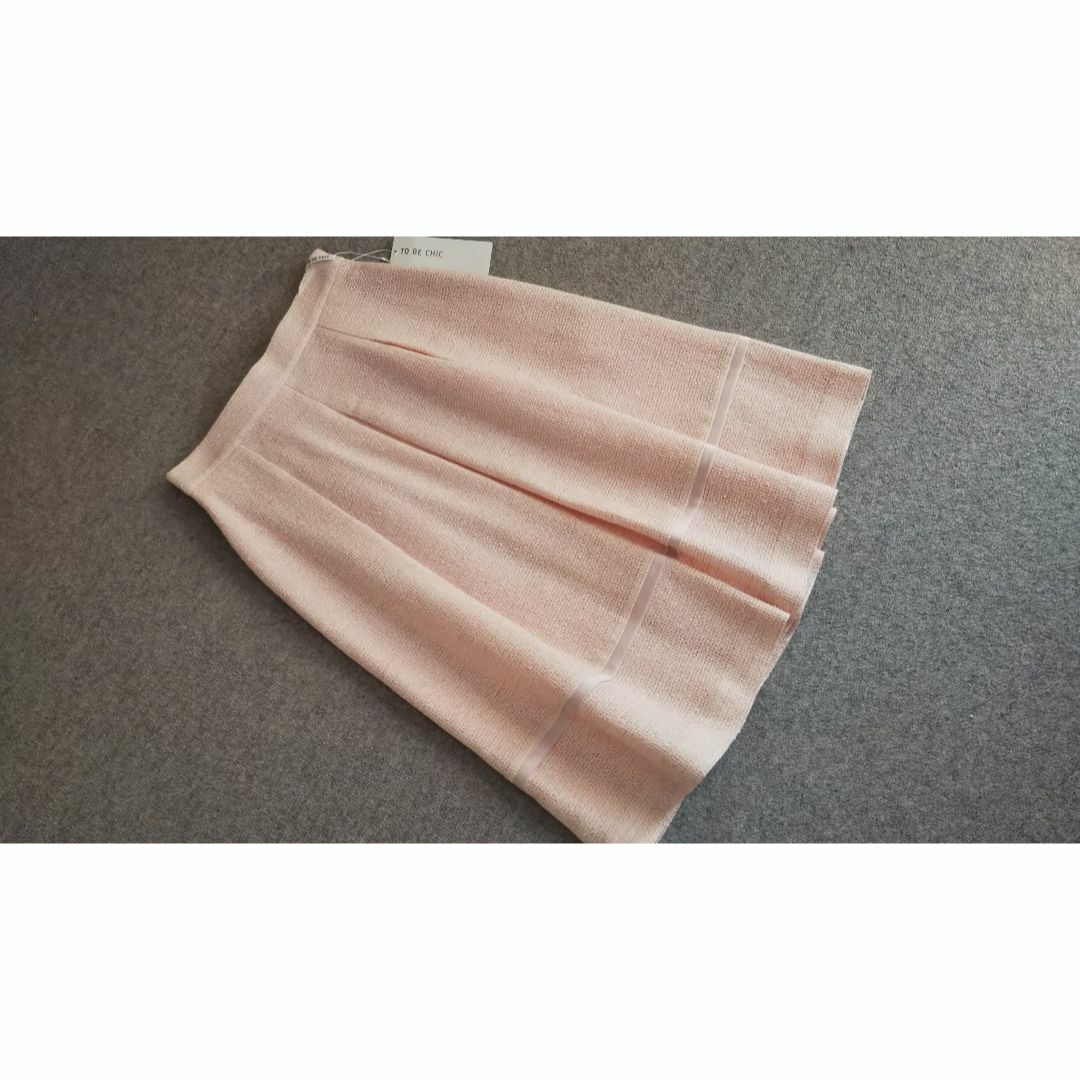 TO BE CHIC - 新品　TO BE CHIC　裾テープ付きカミラツイードスカート40ピ40700円