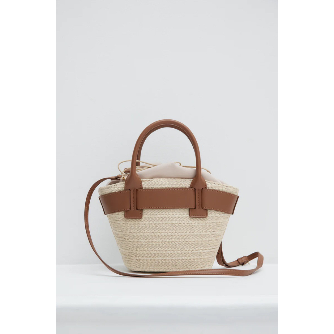 Palma Mini Tote Bag brown カゴバッグ　ミニバッグ