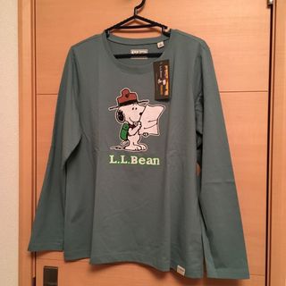 エルエルビーン(L.L.Bean)のLL Bean Peanuts スヌーピー　長袖シャツ　モス　グリーン　(Tシャツ(長袖/七分))