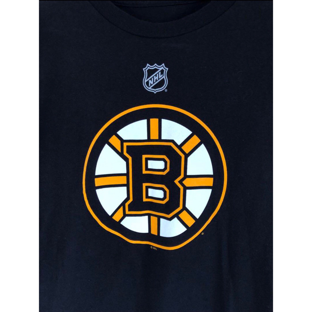 adidas(アディダス)のNHL　ボストン・ブルーインズ　バージェロン　Tシャツ　M　黒　USA古着 メンズのトップス(Tシャツ/カットソー(半袖/袖なし))の商品写真