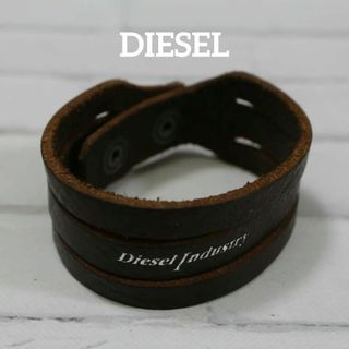 ディーゼル(DIESEL)の【匿名配送】DIESEL ディーゼル ブレスレット バングル 茶色 レザー(ブレスレット/バングル)