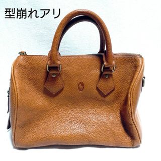 POLO RALPH LAUREN - ポロラルフローレン シボ革 ボストンバッグ POLO RALPH LAUREN - ポロラルフローレン シボ革 ボストンバッグ