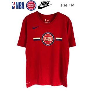 ナイキ(NIKE)のNBA　デトロイト・ピストンズ　Tシャツ　M　赤　USA古着(Tシャツ/カットソー(半袖/袖なし))