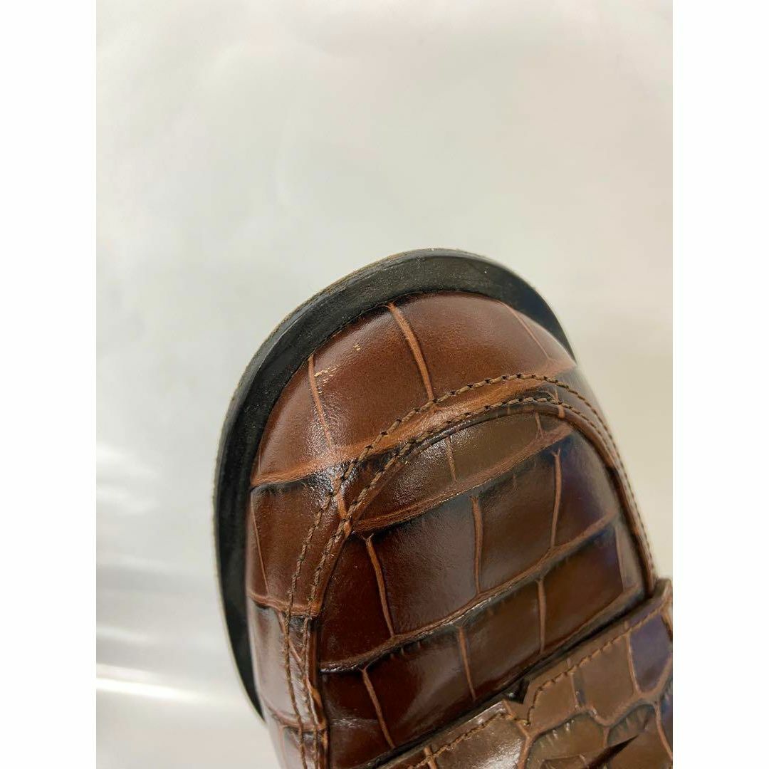 LOEWE(ロエベ)のLOEWE ヒールローファー クロコ 38 レディースの靴/シューズ(ローファー/革靴)の商品写真
