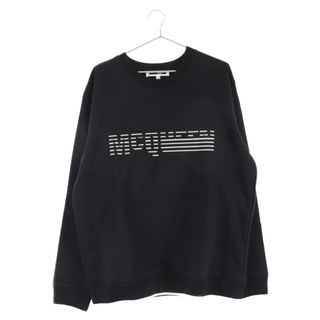 マックキュー(McQ)のMcQ マックキュー フロントロゴクルーネックスウェットトレーナー 348190 RGR33 ブラック(スウェット)