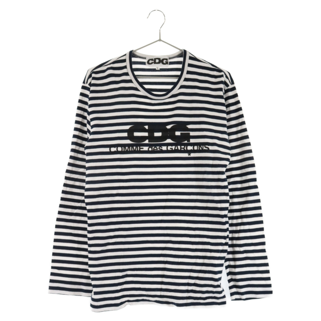 455センチ袖丈COMME des GARCONS コムデギャルソン エアラインボーダーカットソー 長袖Tシャツ SZ-T004 ブラック/ホワイト