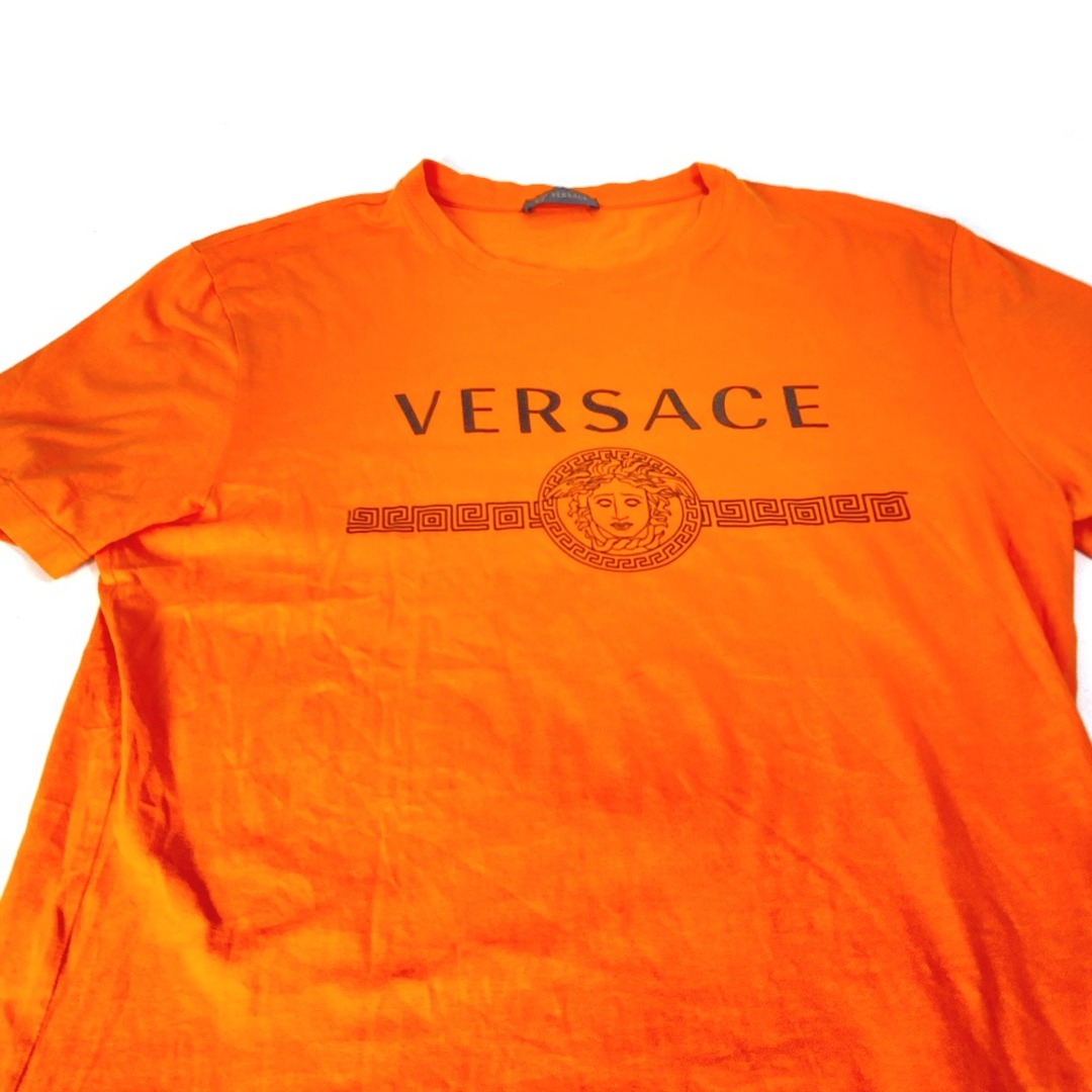 VERSACE(ヴェルサーチ)のヴェルサーチ VERSACE メデューサ アパレル トップス 半袖Ｔシャツ コットン オレンジ 美品 メンズのトップス(Tシャツ/カットソー(半袖/袖なし))の商品写真