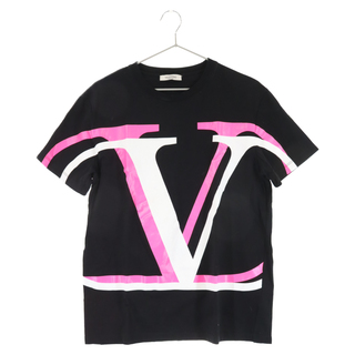 正規品 定価8万 ヴァレンティノ ロゴ 半袖シャツ イタリア製 メンズ ピンク