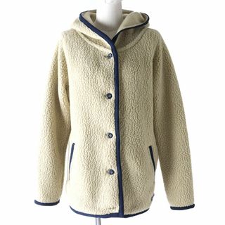 パタゴニア(patagonia)の美品△正規品 Patagonia パタゴニア 23105 シャーリング フリース フーデットカーディガン レディース アイボリー系 S(カーディガン)