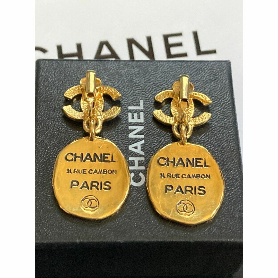 CHANEL シャネル ヴィンテージ イヤリング ココ CAMBON プレート