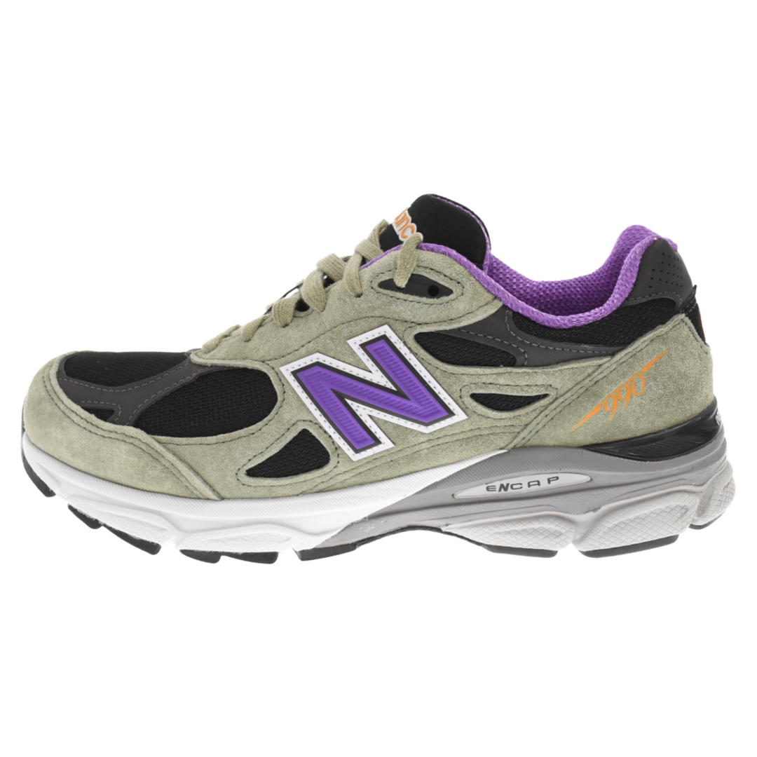 New Balance ニューバランス M990TC3 USA製 スエード ローカットスニーカー US7.5/25.5cm カーキ/パープル