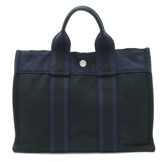 HERMES エルメス フールトゥ トートPM トートバッグ エールライン ポリエステル ブラウン/251167