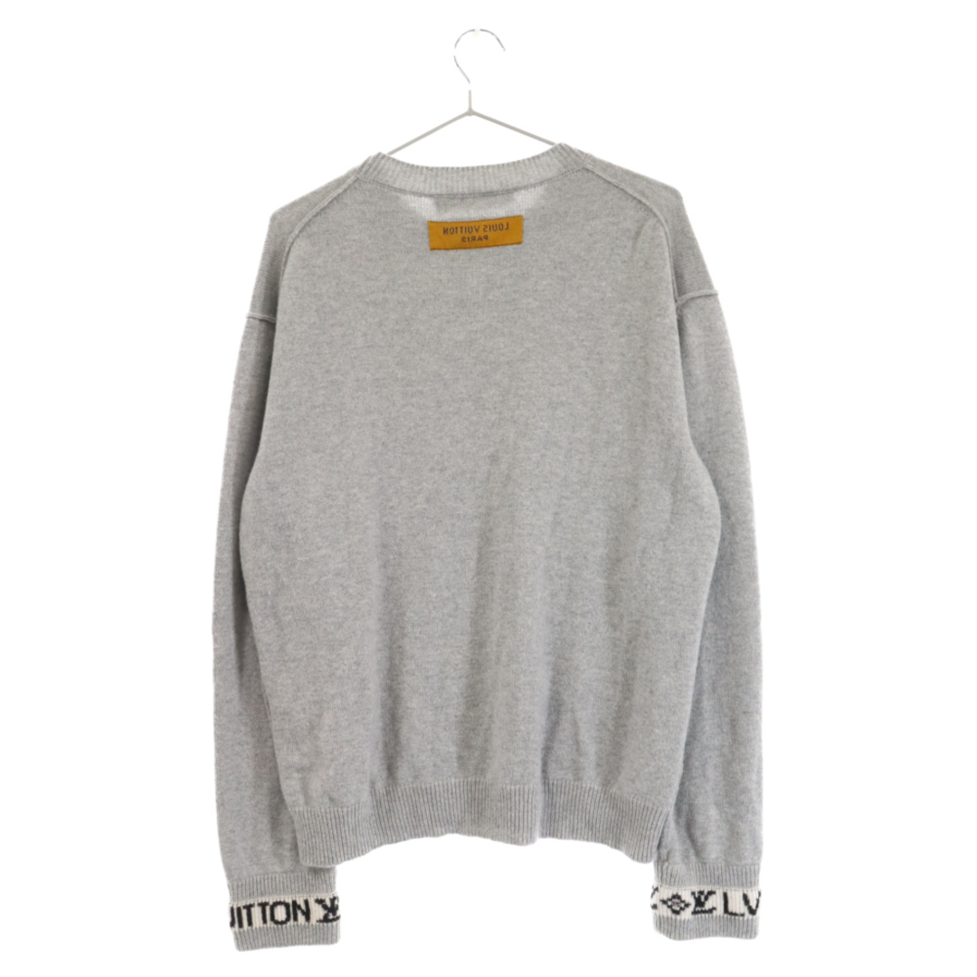 LOUIS VUITTON(ルイヴィトン)のLOUIS VUITTON ルイヴィトン 23SS Arm Logo Cashmere Knit Sweater アームロゴカシミアニット長袖セーター グレー RM231Q GK1 HON44W メンズのトップス(ニット/セーター)の商品写真