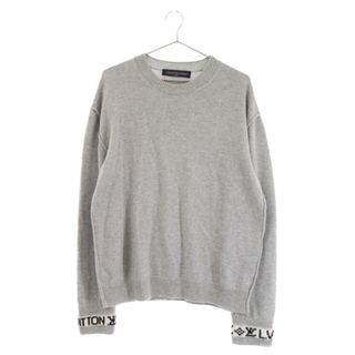 ルイヴィトン(LOUIS VUITTON)のLOUIS VUITTON ルイヴィトン 23SS Arm Logo Cashmere Knit Sweater アームロゴカシミアニット長袖セーター グレー RM231Q GK1 HON44W(ニット/セーター)