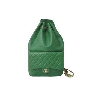 シャネル CHANEL  紺 巾着型/シルバー金具 25番台 美品