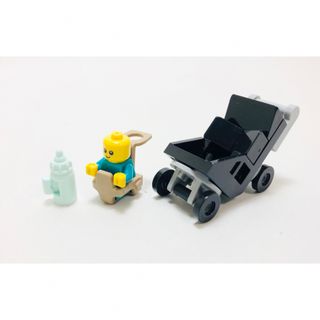 レゴ(Lego)の【新品未使用】レゴ　LEGO ベビーカー　ブラック　哺乳瓶　抱っこ紐(知育玩具)