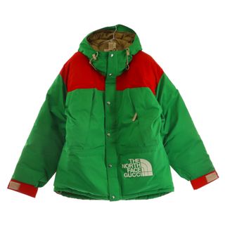 グッチ(Gucci)のGUCCI グッチ 21AW×THE NORTH FACE MOUNTAIN GUIDE DOWN JACKET ノースフェイス マウンテンガイド ダウンジャケット レッド/グリーン 663758(ダウンジャケット)