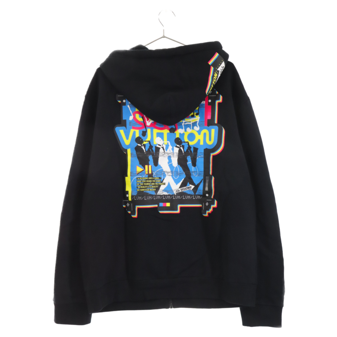 LOUIS VUITTON ルイヴィトン 23SS LV Jazz Mulch Logo Hoodie LV ジャズマルチロゴ フーディー ジップアップパーカー ブラック RM231 SR1 HOY32W625センチ肩幅