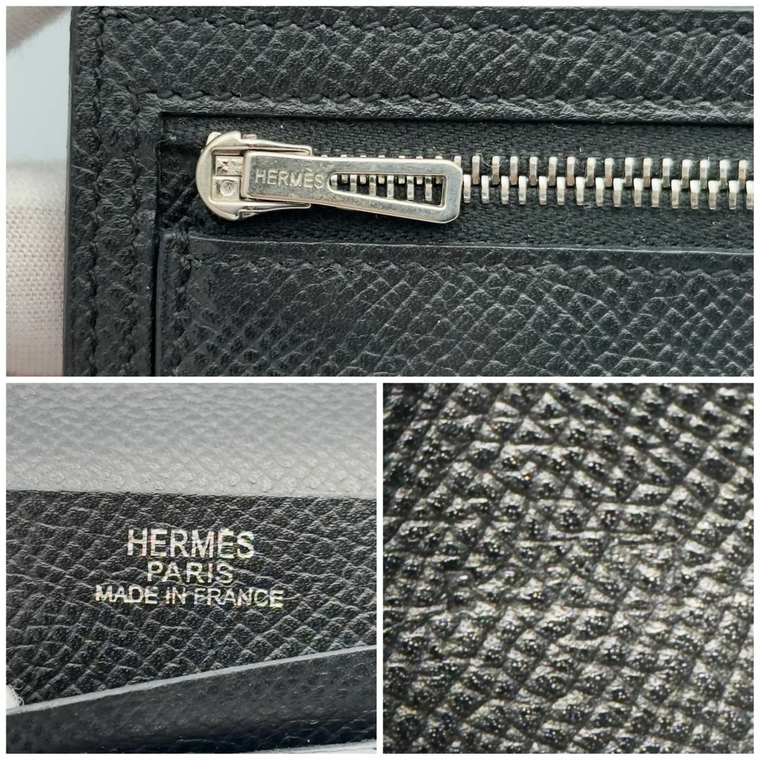 SHOP紹介→【超極美品】HERMES エルメス　べアンコンパクト　ヴォーエプソン 黒　□O