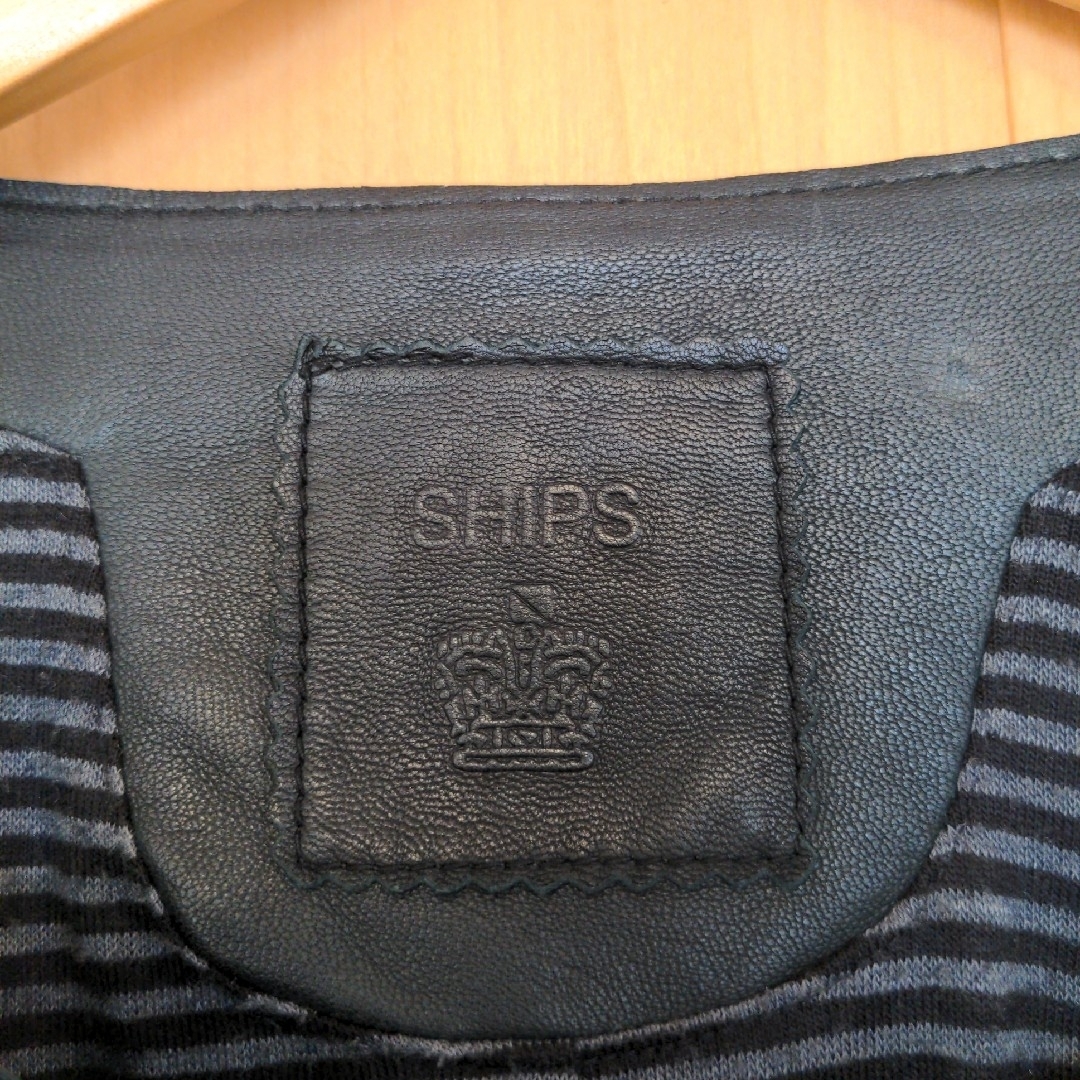 SHIPS(シップス)のSHIPS　ライダースジャケット　レザー　レディース　シープスキン　羊革　本皮 レディースのジャケット/アウター(ライダースジャケット)の商品写真