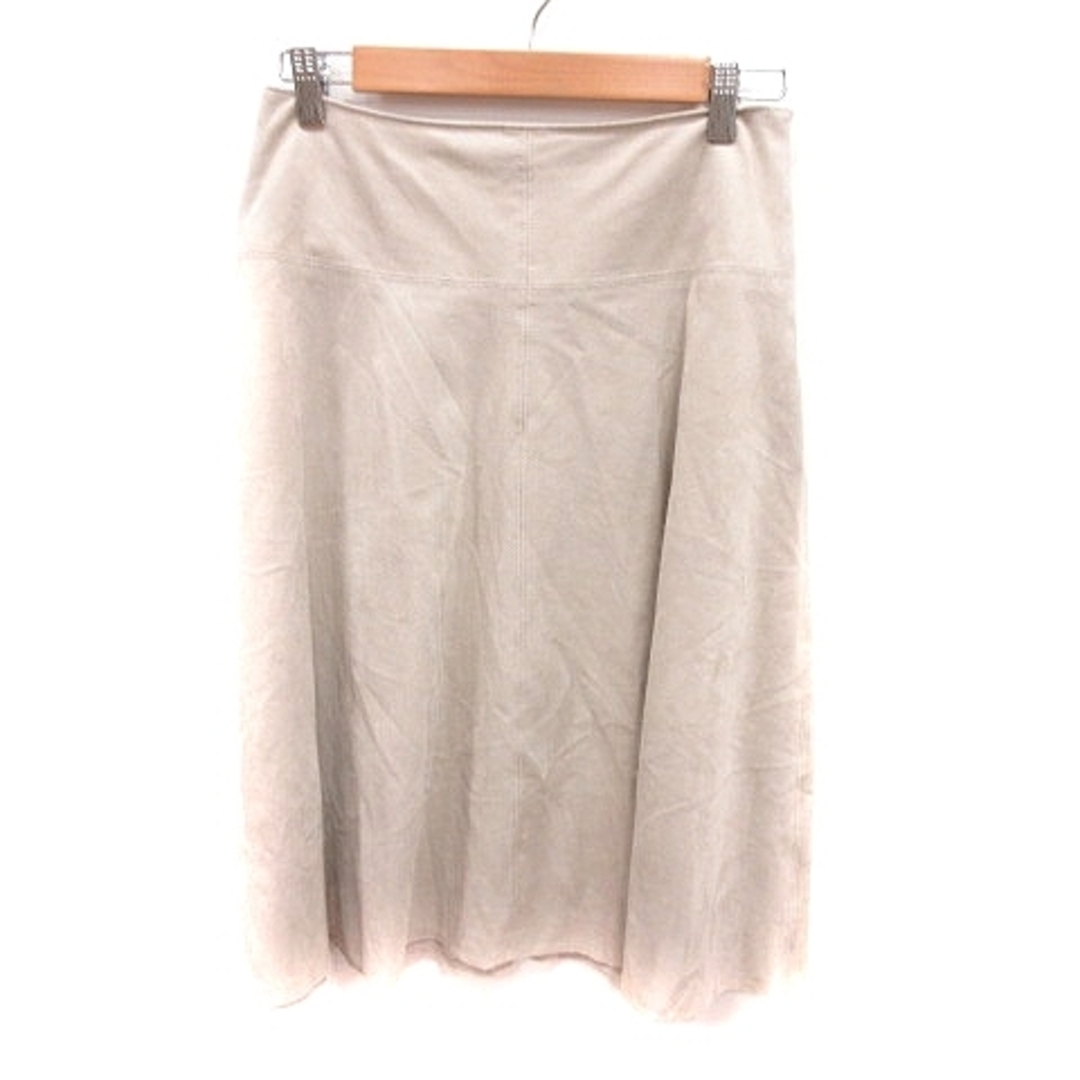 NATURAL BEAUTY BASIC(ナチュラルビューティーベーシック)のナチュラルビューティーベーシック スカート フレア ロング スウェード L  レディースのスカート(ロングスカート)の商品写真