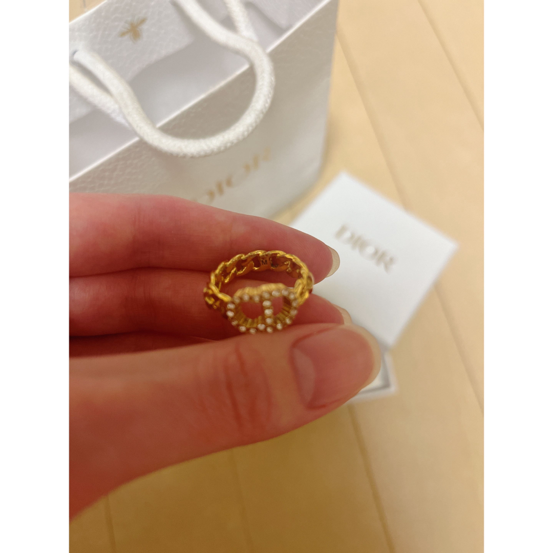 Dior(ディオール)のDior ラインストーン ロゴリンク レディースのアクセサリー(リング(指輪))の商品写真