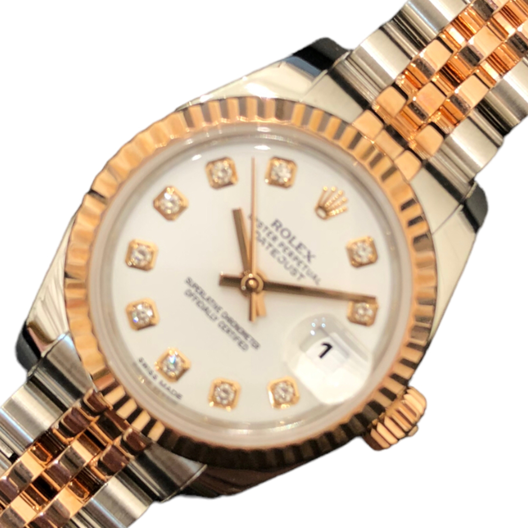 ROLEX(ロレックス)の　ロレックス ROLEX デイトジャスト 26 179171G ランダム番 ホワイト ステンレススチール SS、K18PG 自動巻き レディース 腕時計 レディースのファッション小物(腕時計)の商品写真