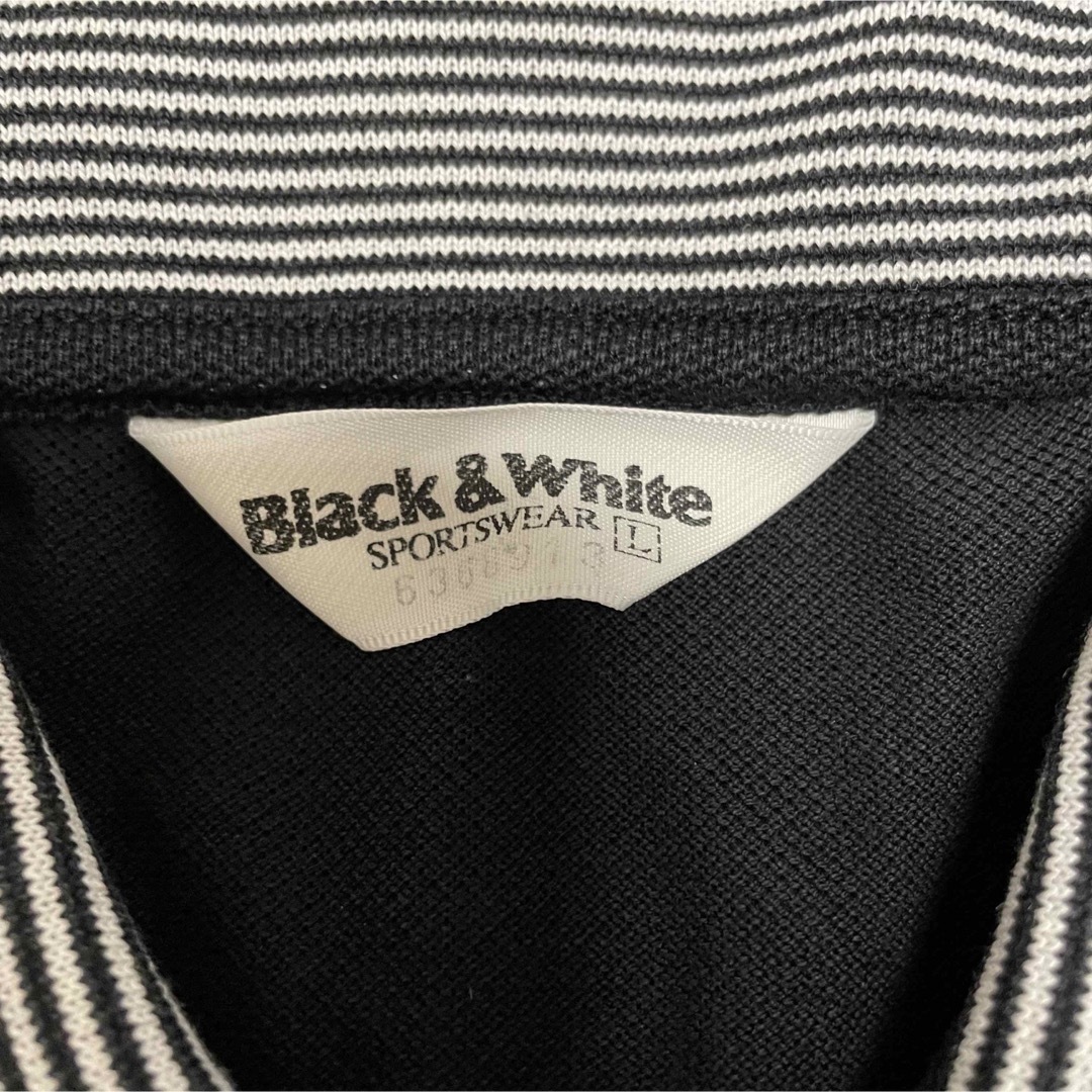 Black & White Sportswear(ブラックアンドホワイトスポーツウェア)のBlack&White ゴルフウェア 長袖ポロシャツ 秋冬用 スポーツ/アウトドアのゴルフ(ウエア)の商品写真