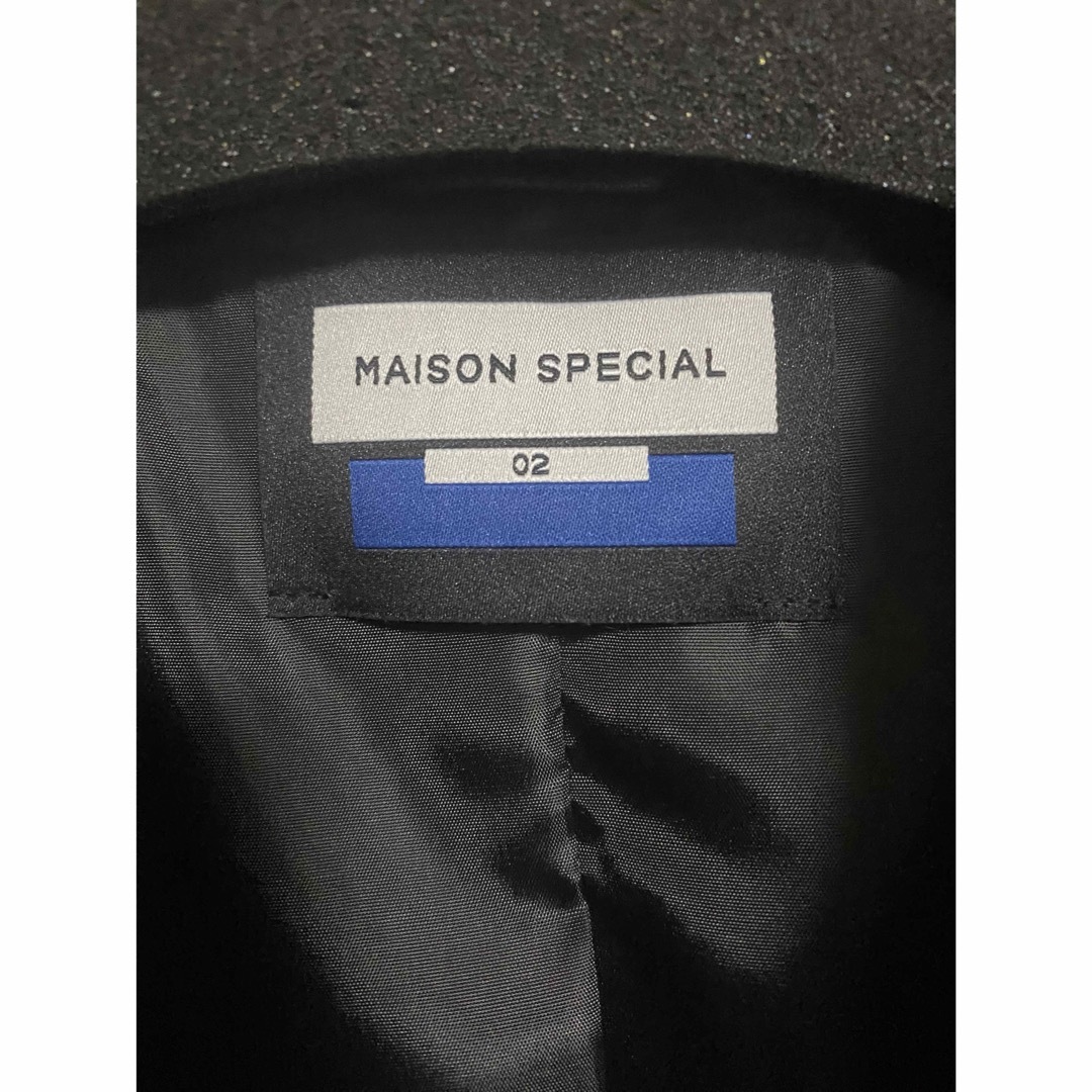 MAISON SPECIAL(メゾンスペシャル)のラムレザープライムオーバー襟付きシングルライダースジャケット メンズのジャケット/アウター(レザージャケット)の商品写真