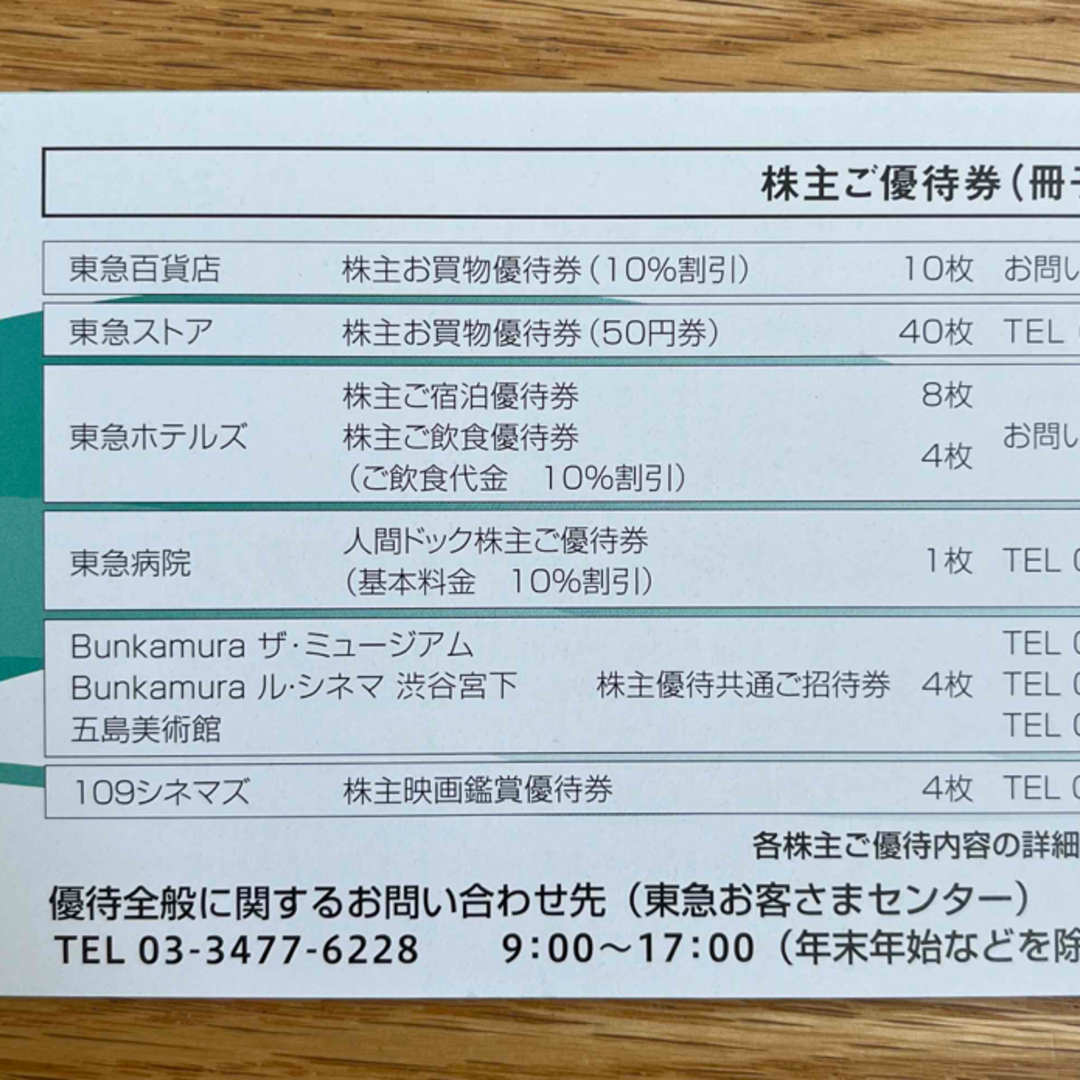 東急　株主優待券   有効期限2024.5.31まで チケットの乗車券/交通券(鉄道乗車券)の商品写真