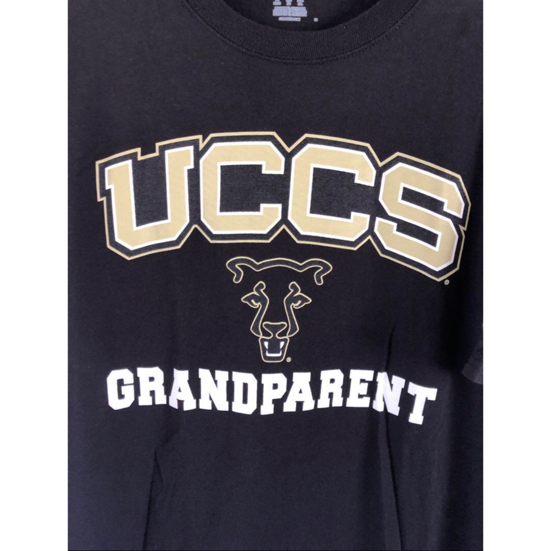 Champion(チャンピオン)のNCAA　UCCS　マウンテンライオンズ　Tシャツ　XL　黒　USA古着 メンズのトップス(Tシャツ/カットソー(半袖/袖なし))の商品写真