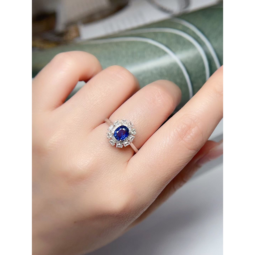 天然 ブルーサファイア ダイヤ リング1.00ct k18 ¥2 レディースのアクセサリー(リング(指輪))の商品写真