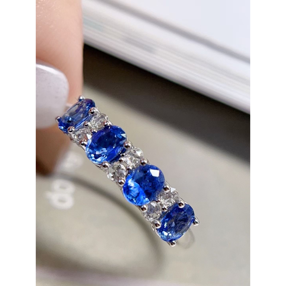 天然 ブルーサファイア ダイヤ リング1.52ct k18 ¥ レディースのアクセサリー(リング(指輪))の商品写真