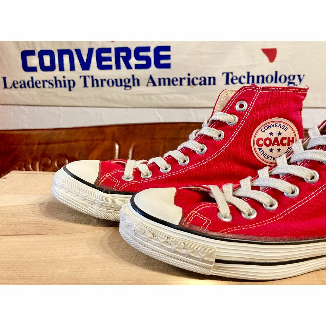 CONVERSE - ☆70s!USA!レア!コンバース コーチ 赤 デッド CONVERSE - ☆70s!USA!レア!コンバース コーチ 赤 デッド
