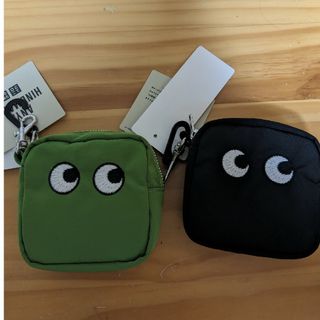 アニヤハインドマーチ(ANYA HINDMARCH)のユニクロ×アニヤハインドマーチ パッカブルバック エコバッグ 黒＆グリーンセット(エコバッグ)