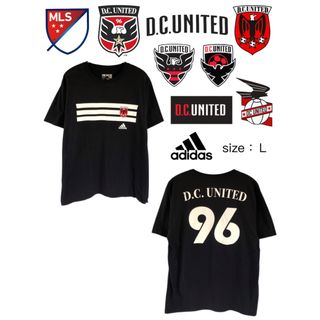 アディダス(adidas)のMLS　DCユナイテッド　Tシャツ　L　黒　USA古着(Tシャツ/カットソー(半袖/袖なし))