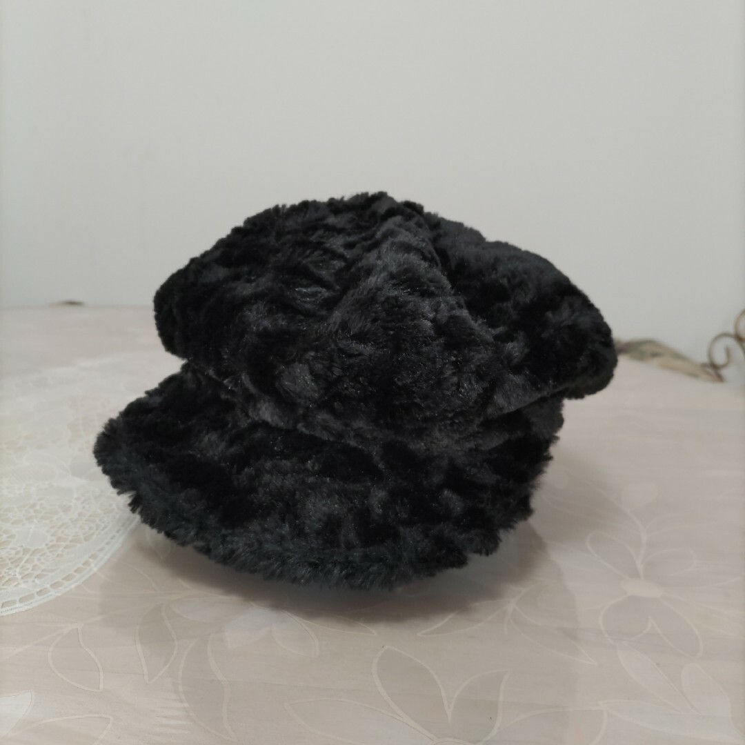 ブラックキャスケットハット レディースの帽子(キャスケット)の商品写真