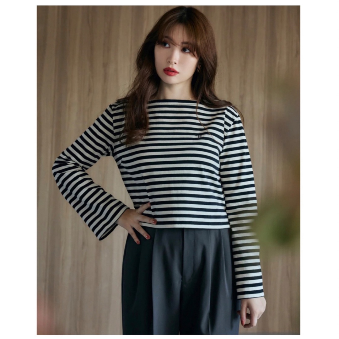 Her lip to(ハーリップトゥ)のherlipto French Striped Top  レディースのトップス(Tシャツ(長袖/七分))の商品写真