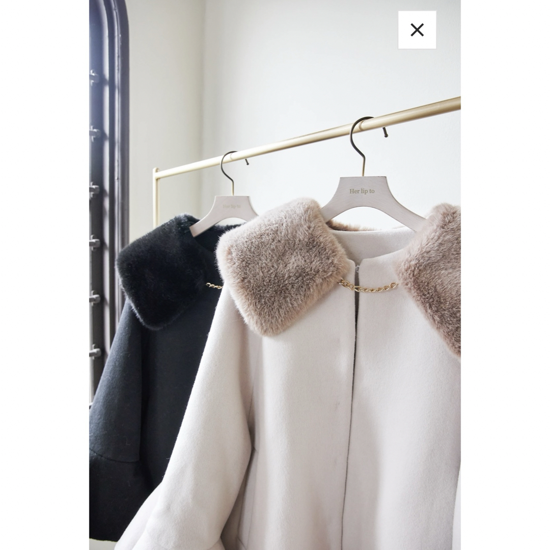 Her lip to(ハーリップトゥ)のConvertible Faux Fur Tippet Coat レディースのジャケット/アウター(ポンチョ)の商品写真