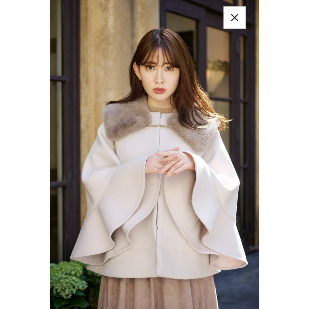 Her lip to(ハーリップトゥ)のConvertible Faux Fur Tippet Coat レディースのジャケット/アウター(ポンチョ)の商品写真