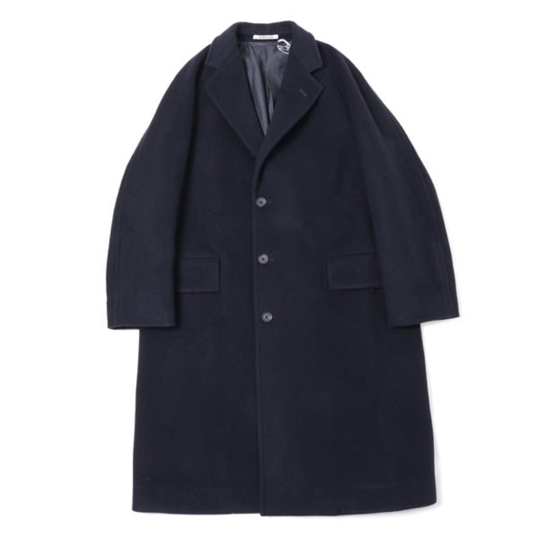 AURALEE(オーラリー)のauralee CASHMERE WOOL MOSSER  COAT メンズのジャケット/アウター(チェスターコート)の商品写真