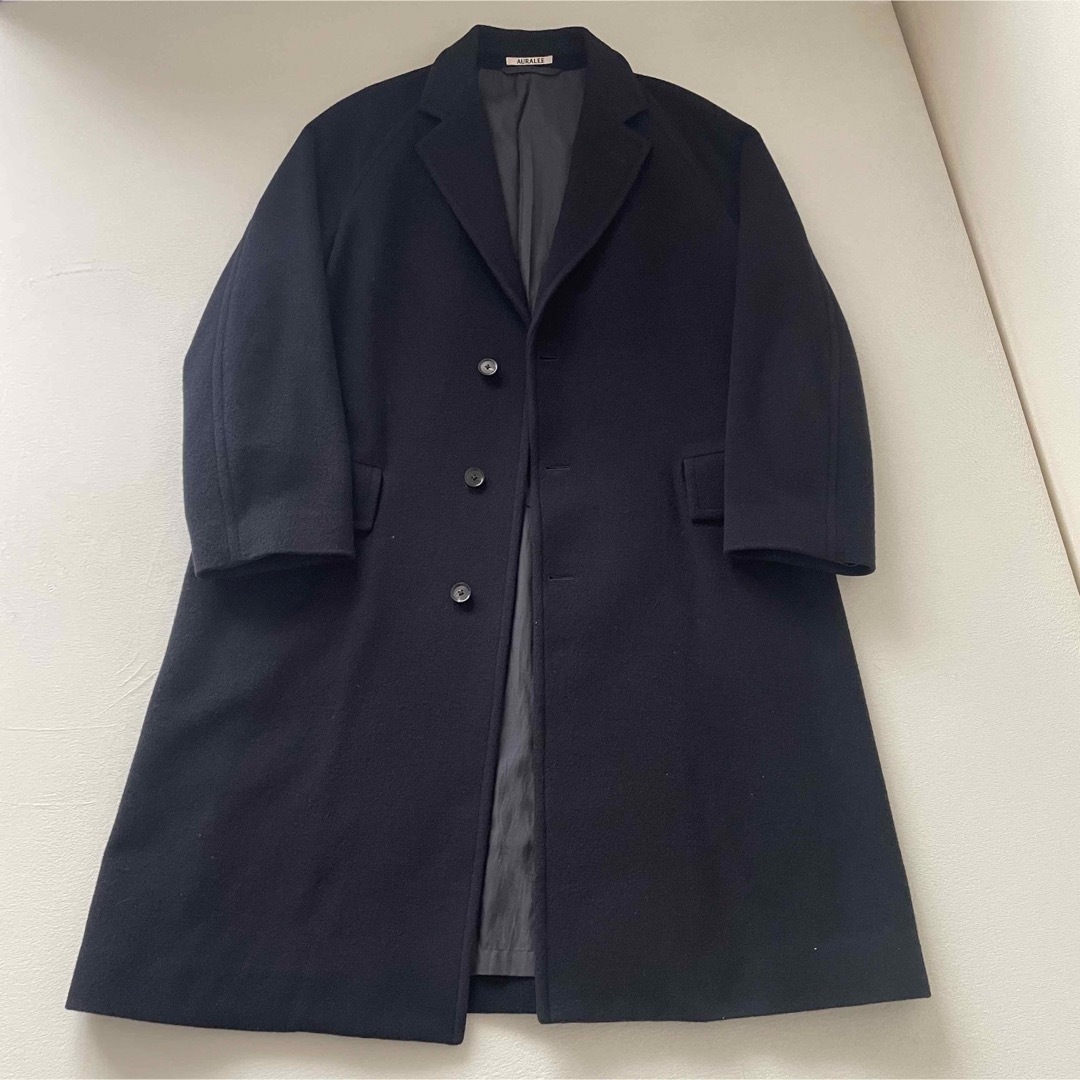 AURALEE(オーラリー)のauralee CASHMERE WOOL MOSSER  COAT メンズのジャケット/アウター(チェスターコート)の商品写真