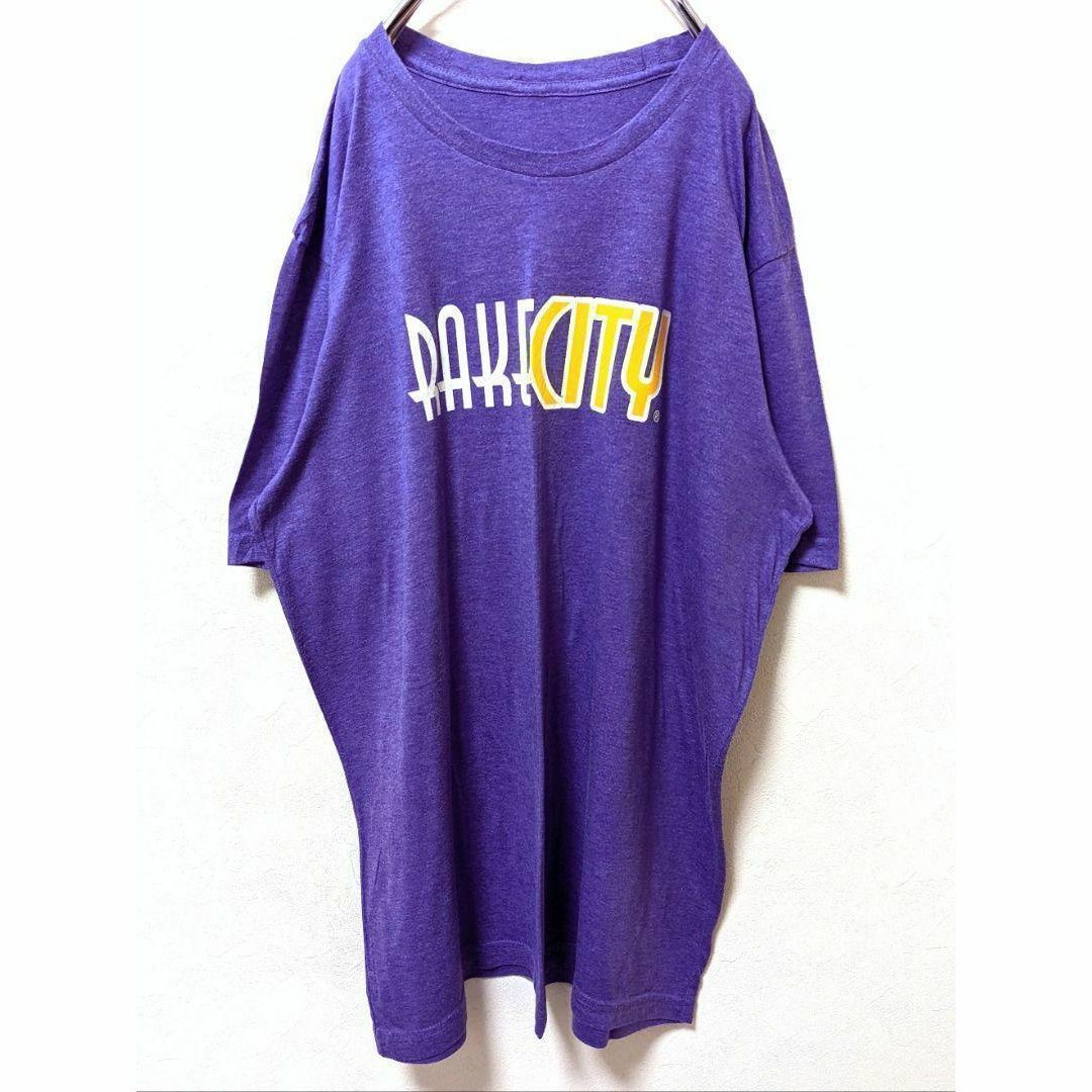 レイクシティ RAKE CITY ロゴ Tシャツ パープル 紫色