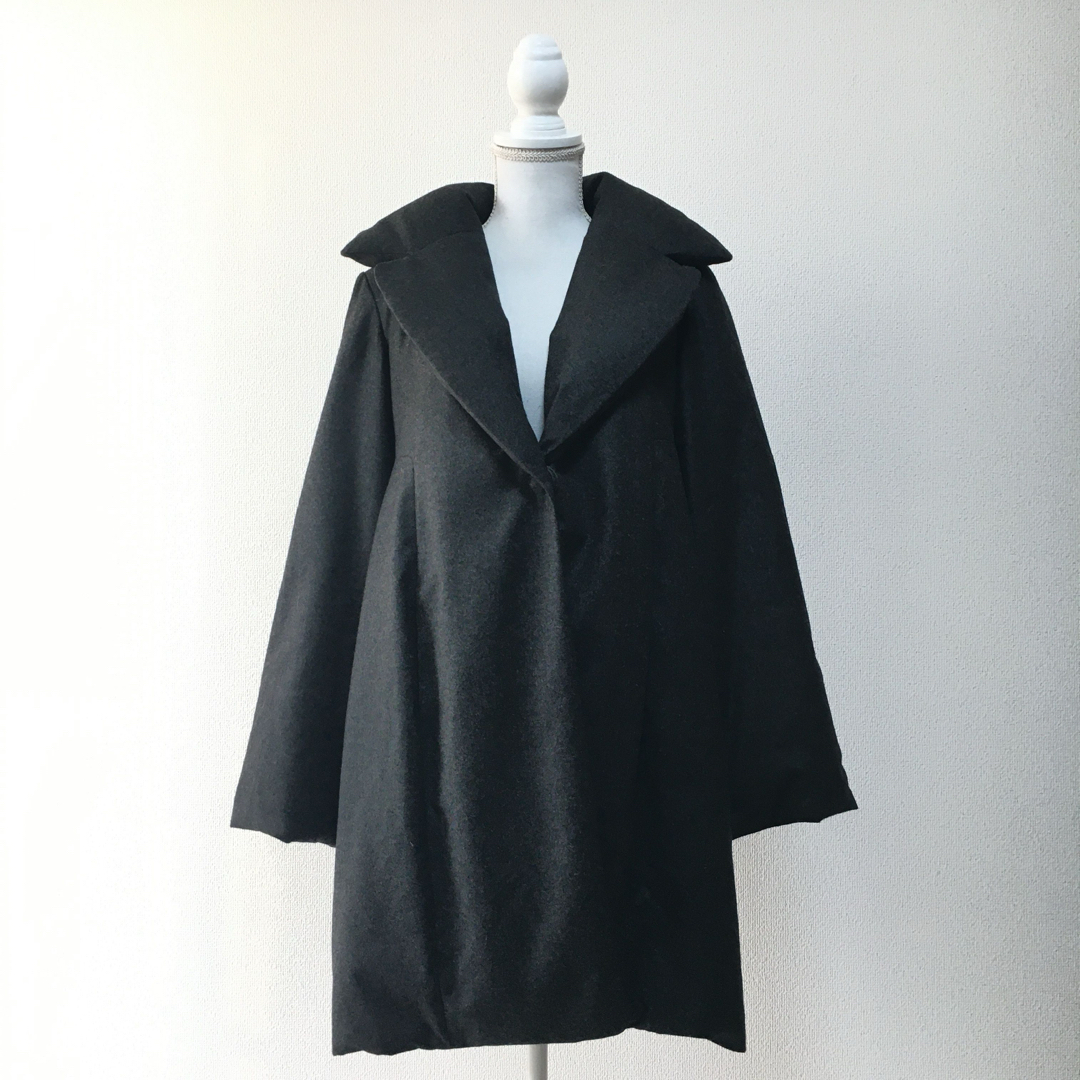 美品 FOXEY フォクシー 女優襟 カシミヤウール ダウン コート