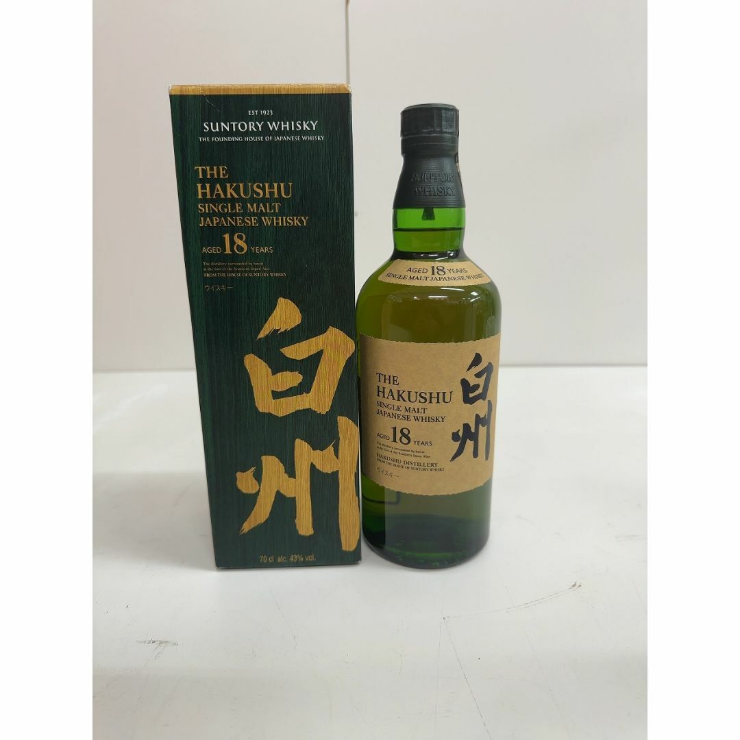 27,565円O-184未開栓【サントリー シングルモルトウイスキー白州18年 43度 箱付