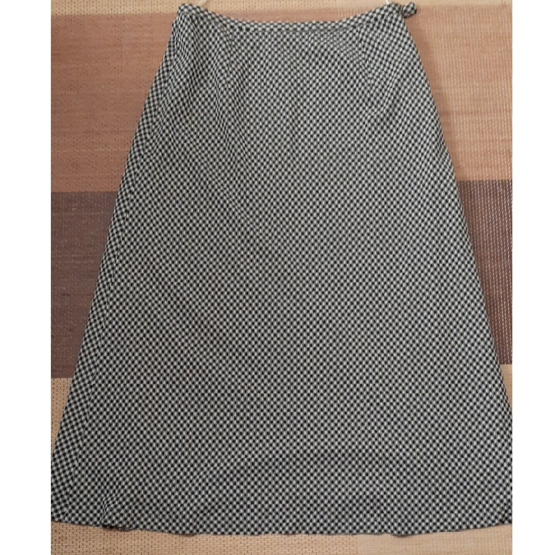 チェックロングスカート大きいサイズ 綺麗なシルエットナロースカート大きいサイズ レディースのスカート(ロングスカート)の商品写真