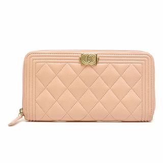 【美品】CHANEL ボーイシャネル　長財布　ラウンドファスナー　プレゼントに❤︎