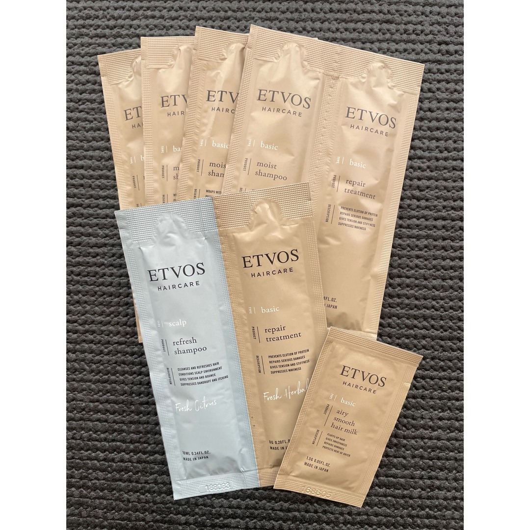 ETVOS(エトヴォス)のETVOSエトヴォス　シャンプートリートメントサンプル　まとめて1セット コスメ/美容のヘアケア/スタイリング(シャンプー/コンディショナーセット)の商品写真