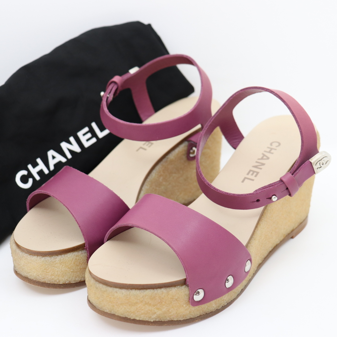 CHANEL - ITM1VSIVGHLX シャネル アンクル ストラップ サンダル ラバー