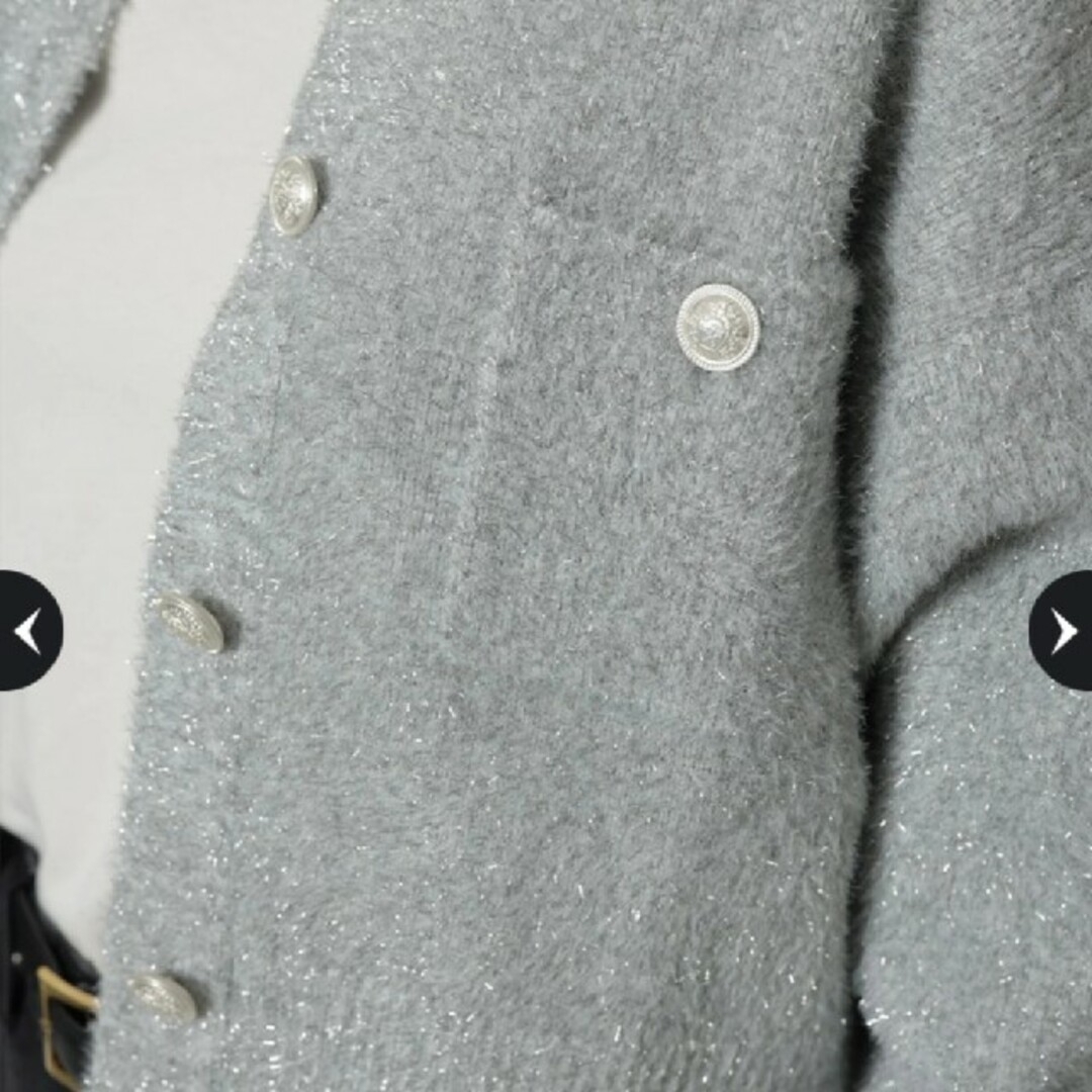 【新品】アルページュストーリー ラメニットジャケット レディースのトップス(カーディガン)の商品写真